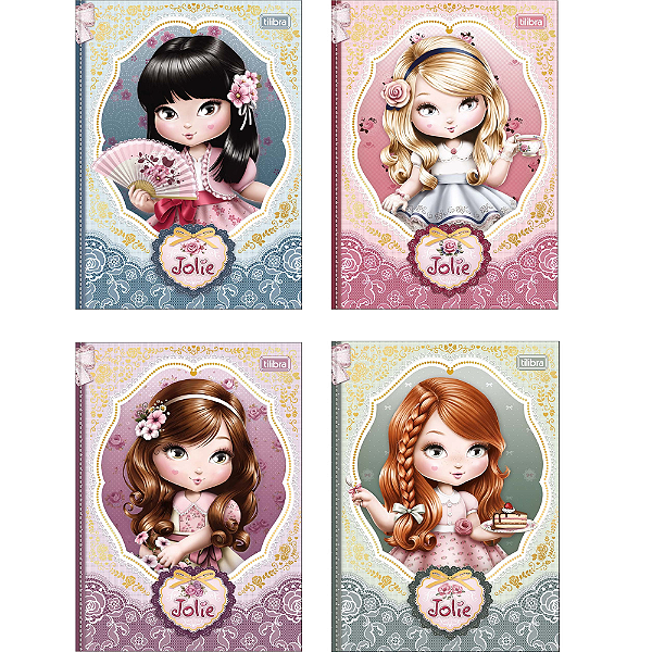 Caderno Brochura Colegial Jolie Vintage 160F Tilibra