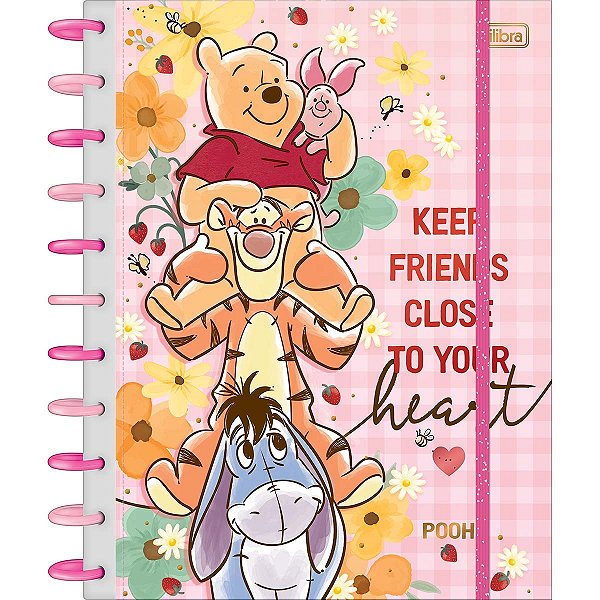 Caderno de Disco Grande Tilidisco Pooh 2026 10M Tilibra