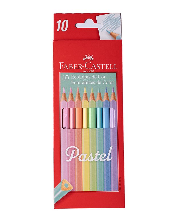 Lápis de Cor Pastel Faber-Castell 10 cores