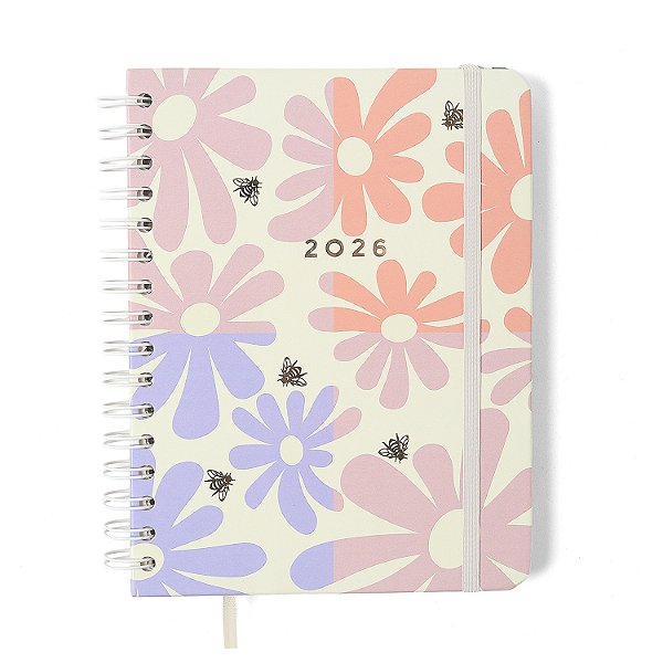 Planner Wire-o 2026 Semanal Notas A5 Melissa Block Bloomy Cicero