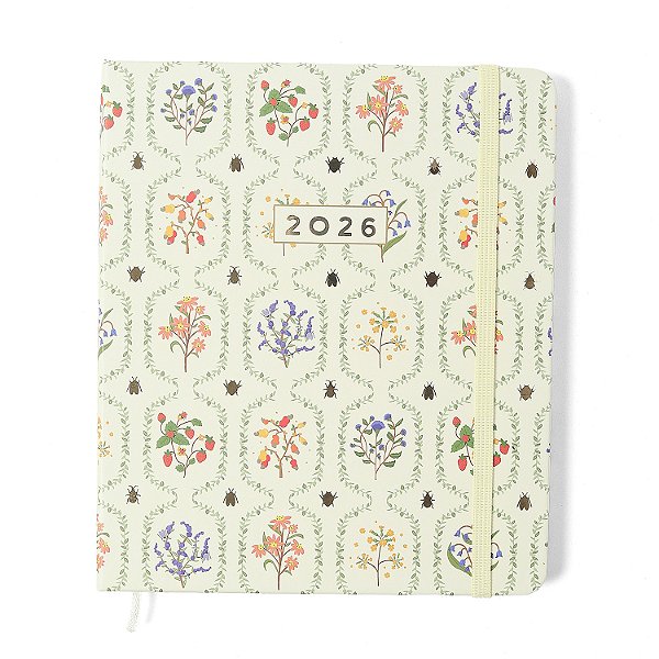 Planner 2026 Semanal Planejamento 17x19,5 Jardim Off White Cicero