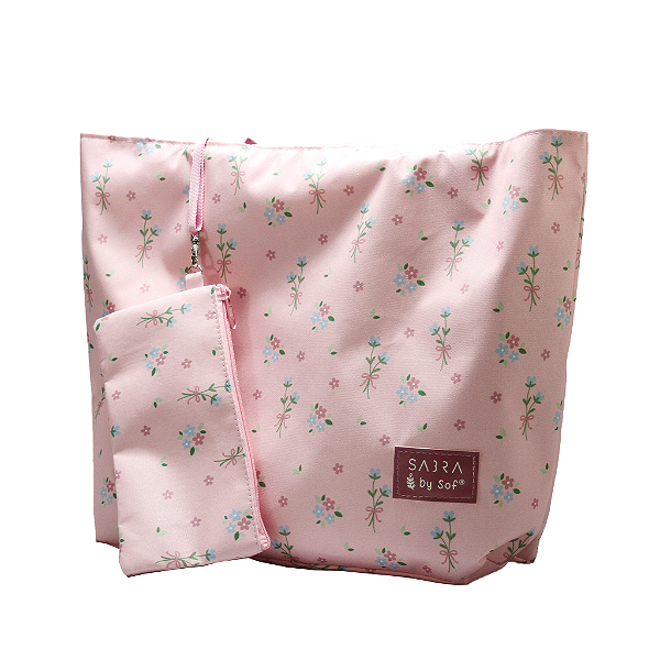 Bolsa Tote Reversível By Sof Boho Rosa Sabra