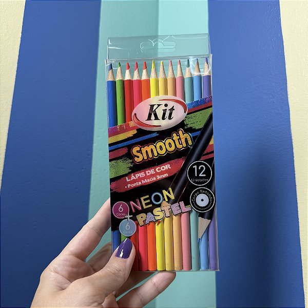 Lápis de Cor Smooth 6C Neon 6C Pastel Kit