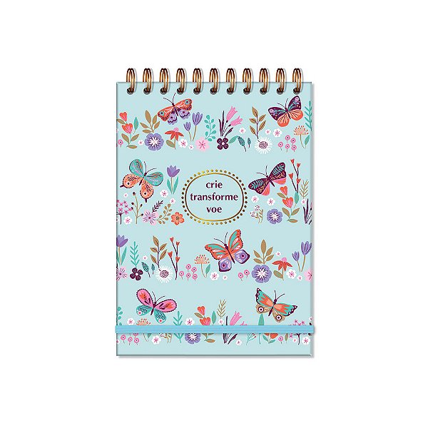 Caderno de idéias Borboletas no Jardim Fina Idéia