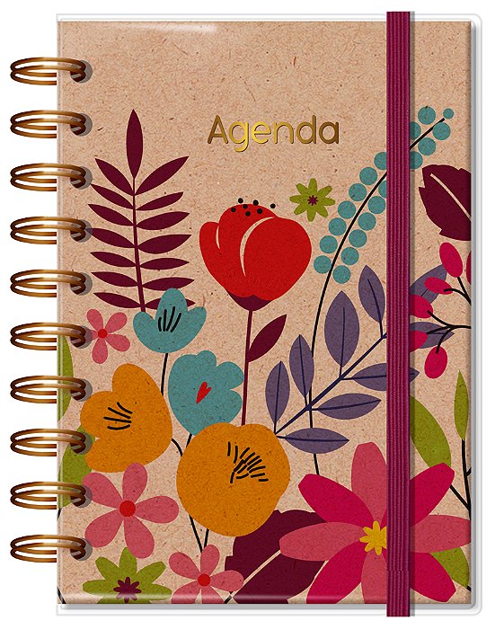 Agenda P 2026 Floral Kraft Fina Idéia