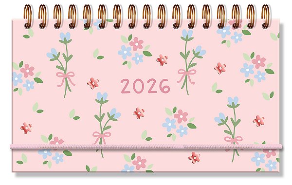 Planner Mini 2026 Laços e Afeto by Sof Martins Fina Idéia
