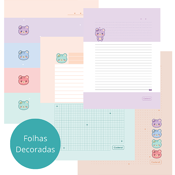 Refil Caderno Argolado Colegial 63g Lovvy Cadersil