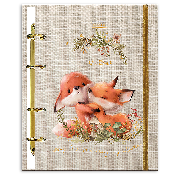 Caderno Argolado Colegial Multicapas Woodland Cadersil
