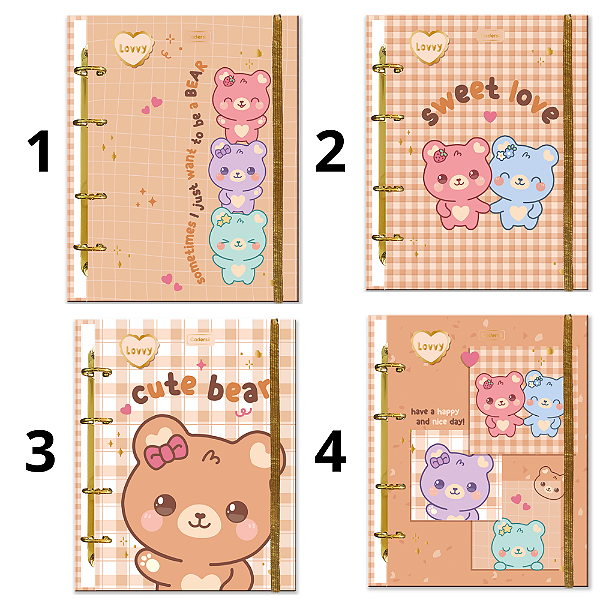 Caderno Argolado Colegial 80F Lovvy Cadersil