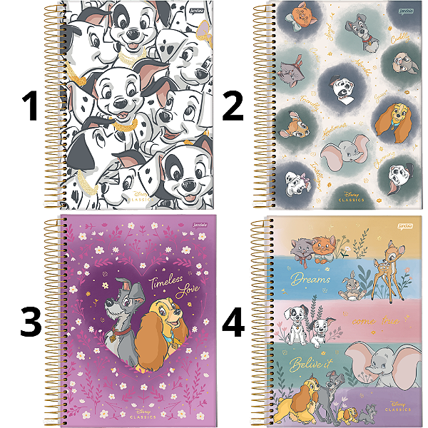 Caderno Universitário 1M 80fls Disney Classicos Jandaia