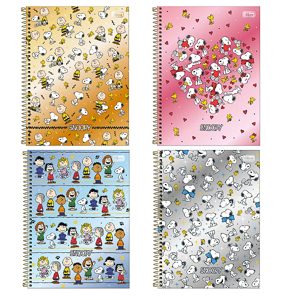 Caderno Universitário 1M Snoopy Core Metalizado 80F Tilibra
