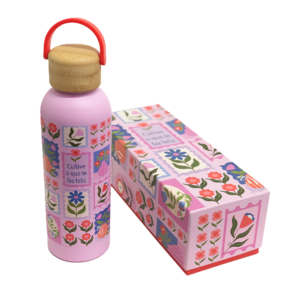 Garrafa Inox Térmica 500ml Selinhos Fina Idéia