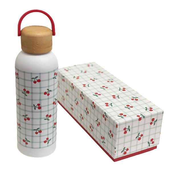 Garrafa Inox Térmica 500ml Cereja Fina Idéia