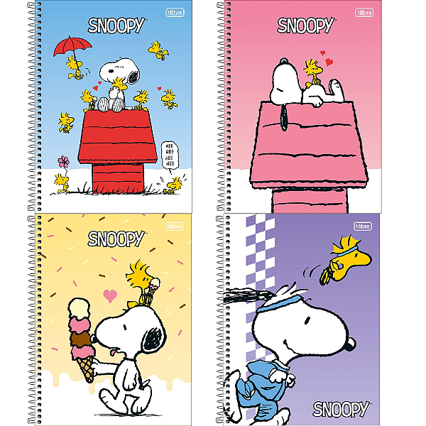 Caderno Universitário 10M Snoopy Fit 160F Tilibra