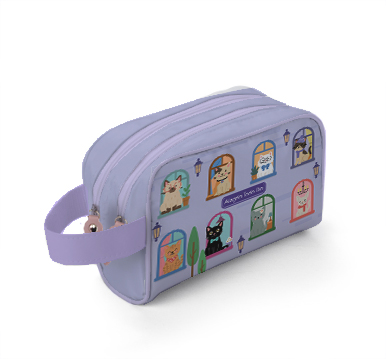 Necessaire Viagem Gato na Janela Fina Idéia