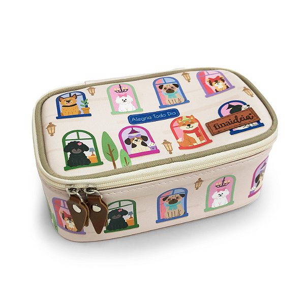 Estojo Box Cachorro na Janela Fina Idéia