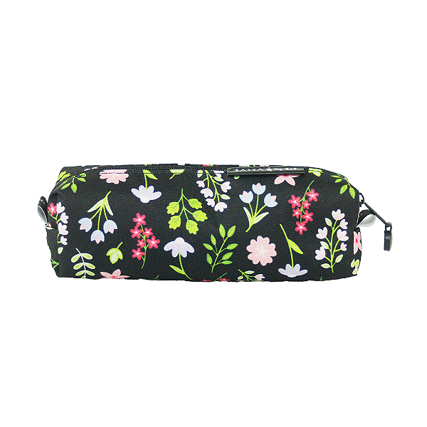 Estojo Godinho By Sof Floral Preto Sabra