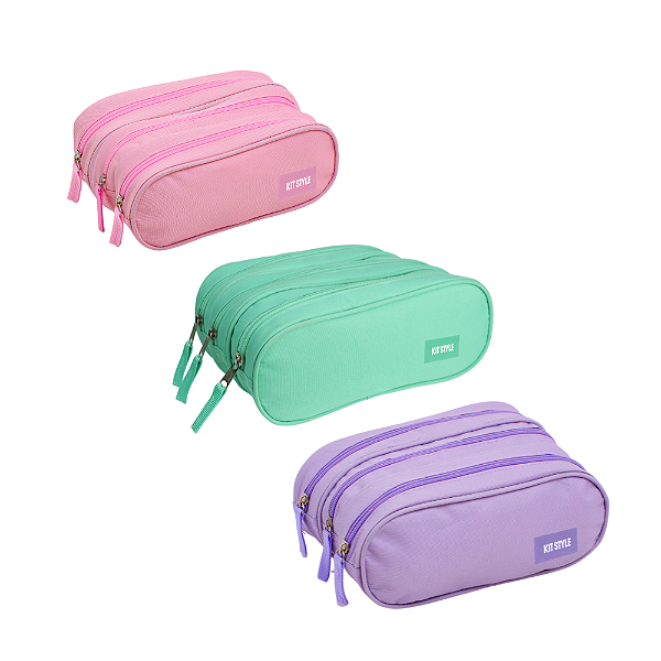 Estojo Triplo Candy Kit