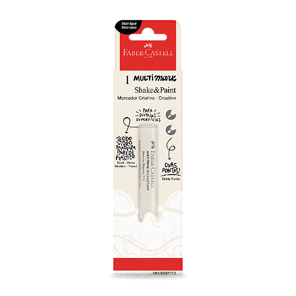 Marcador Multisuperfície Multimark Branco Ponta Dupla Faber Castell