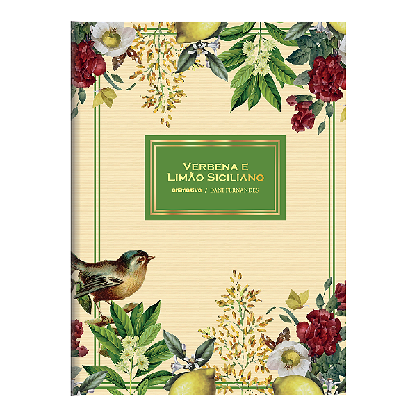 Caderno Costurado Flexível 32F Dani Fernandes Verbena Animativa