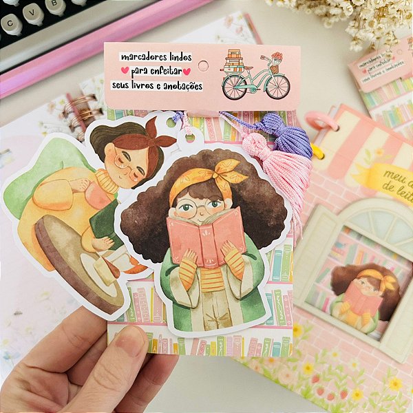 Kit com 2 Marcadores de Livro Amor por Livros Buendia