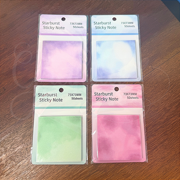 Bloco Adesivo Transparente Glitter Tie Dye