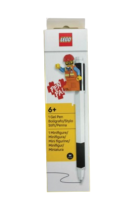 Caneta Gel Preta com Minifigura LEGO