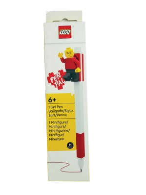 Caneta Gel Vermelha com Minifigura LEGO