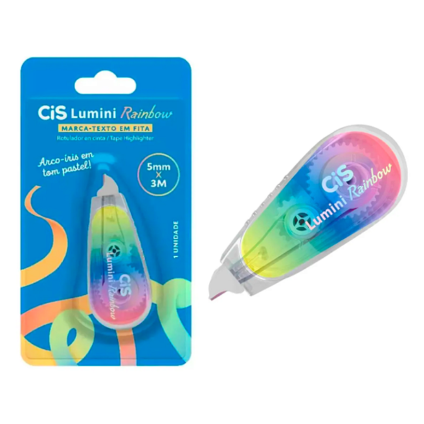 Marca Texto em Fita Lumini Rainbow CIS