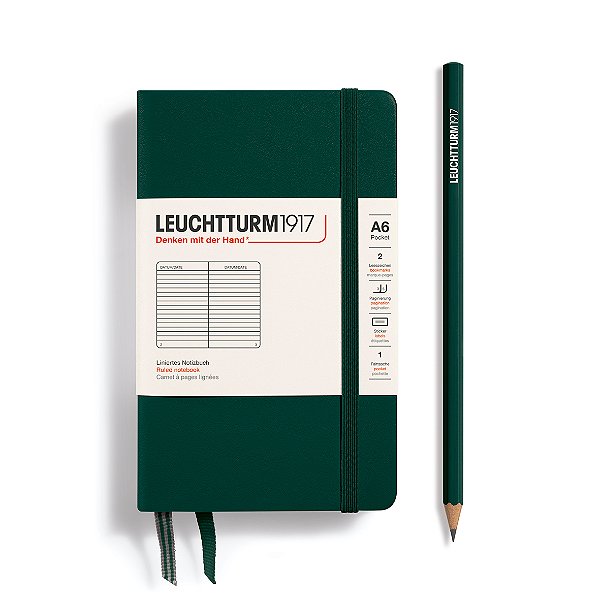 Caderno Pautado Pocket A6 Verde Floresta Leuchtturm1917