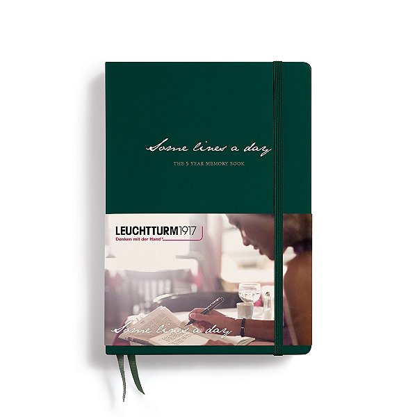 Livro de Memórias Some Lines a Day 5 anos Verde Floresta Leuchtturm1917