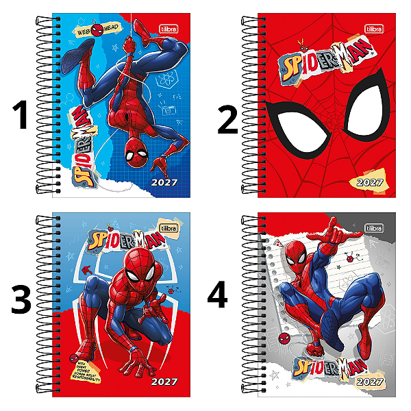 Agenda Espiral 2027 Homem Aranha Spider Man Tilibra