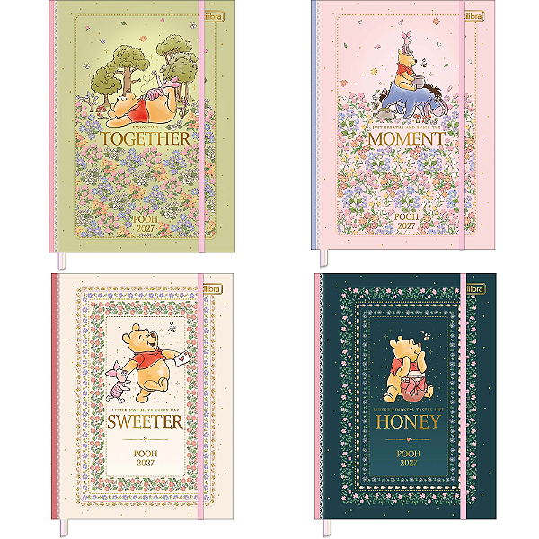Agenda Costurada Pooh 2027 Tilibra