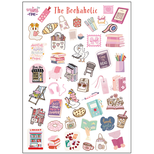 Adesivo The Bookaholic Livros Grafitte