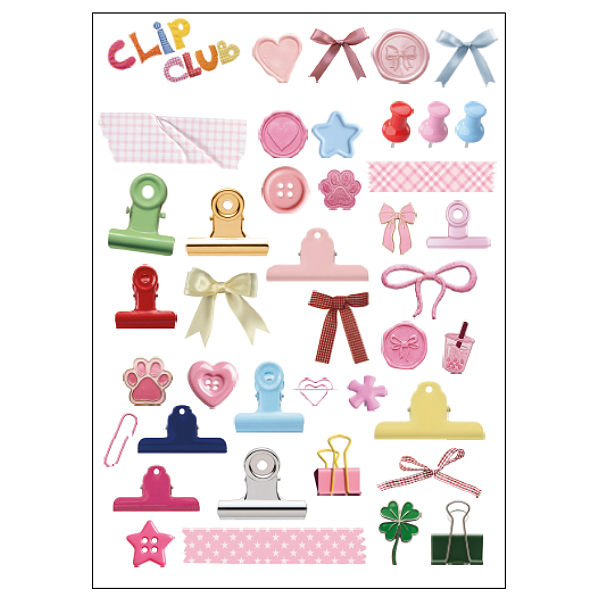 Adesivo Bullet Journal Clip Club Grafitte