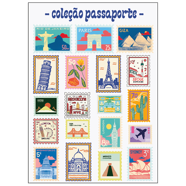Adesivo Selos Passaporte Grafitte
