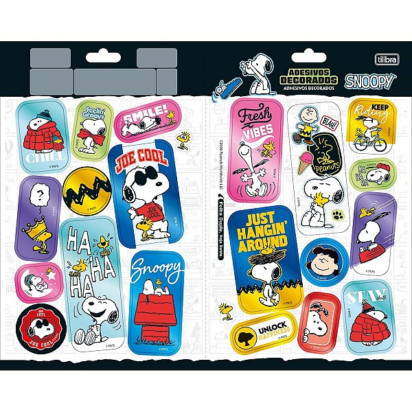 Adesivo Decorado Duplo G Snoopy Metalizado Tilibra