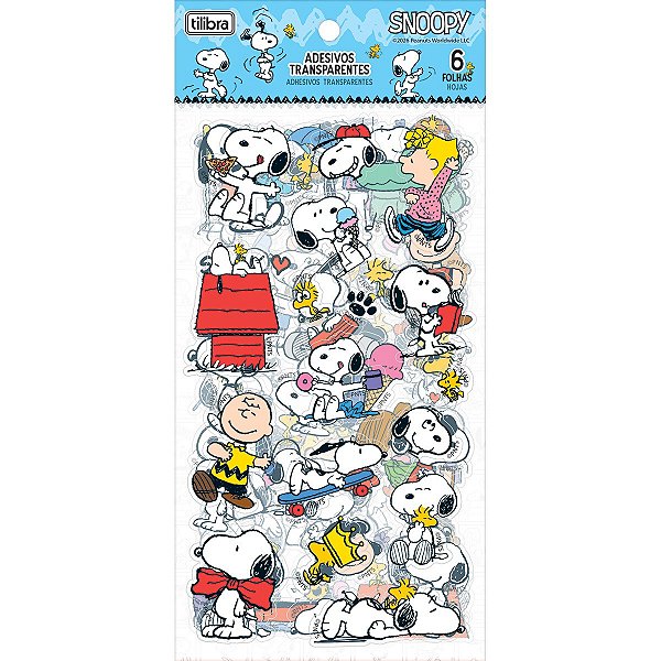 Adesivo Transparente Snoopy 6F Tilibra
