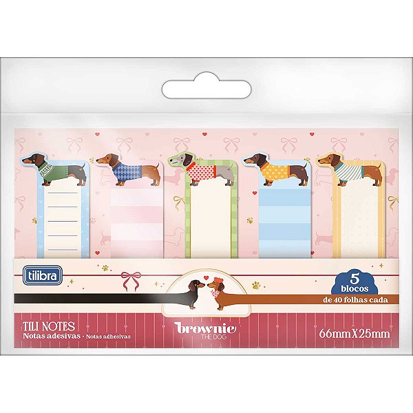 Bloco Adesivo Tili Notes Brownie Dog Tilibra