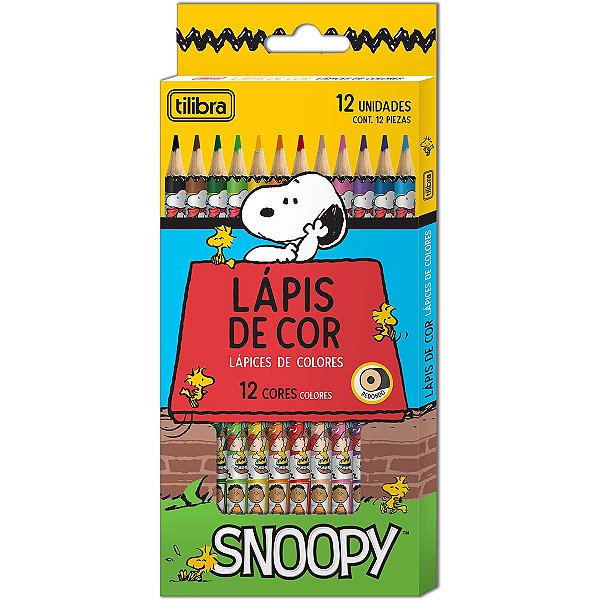 Lápis de Cor 12C Snoopy Tilibra