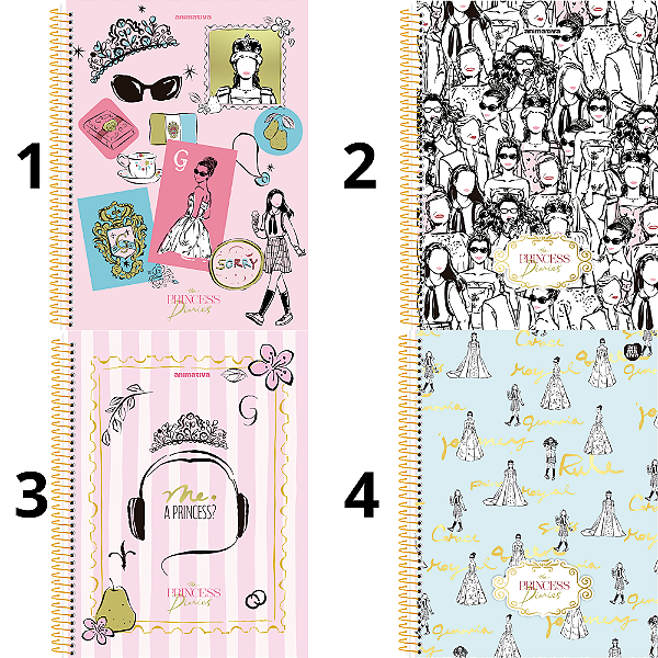 Caderno Universitário 1M Diário da Princesa 80F Animativa