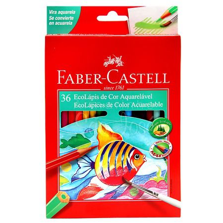 Lápis de Cor Faber-Castell Aquarelável 36 Cores