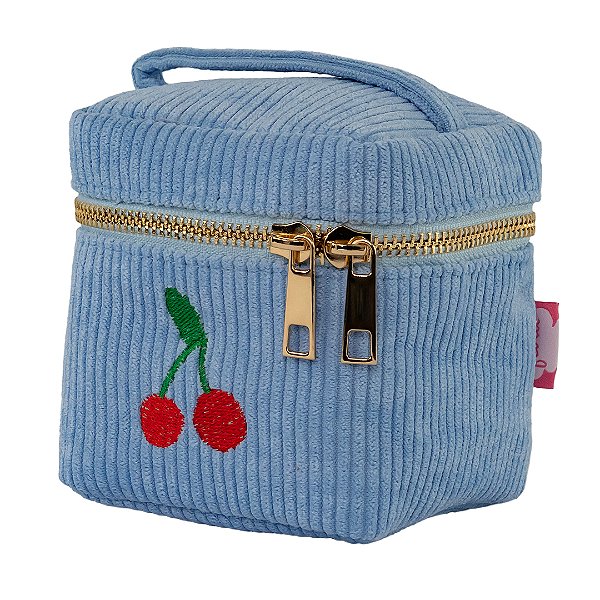 Necessaire Mini Azul Cereja Floriê