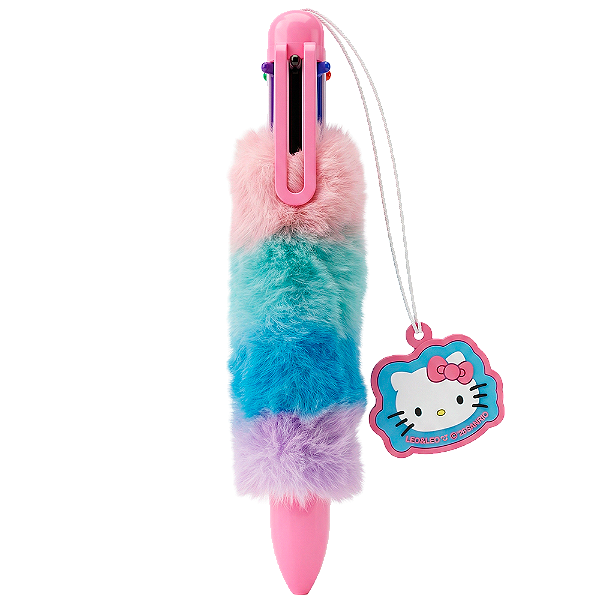 Caneta Esferográfica 6 cores Hello Kitty 1.0 Pelucia Leonora