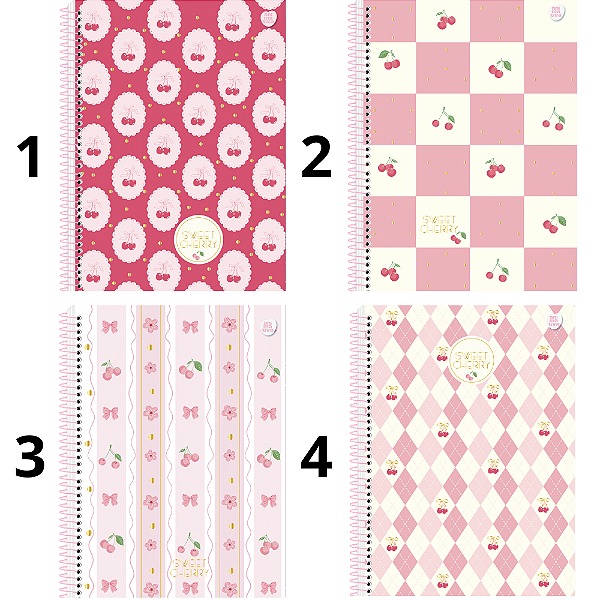 Caderno Universitário 1M Sweet Cherry 80F Animativa