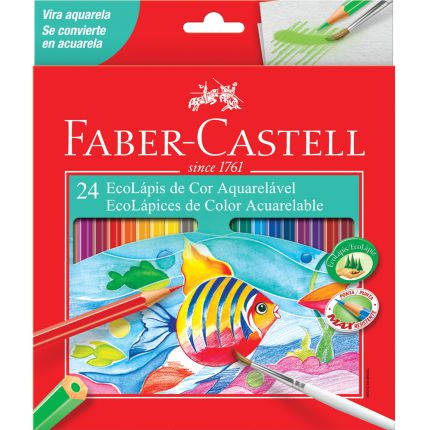 Lápis de Cor Faber-Castell Aquarelável 24 Cores