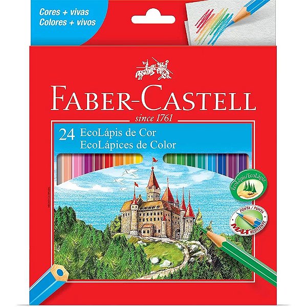 Lápis de Cor Faber-Castell 24 Cores