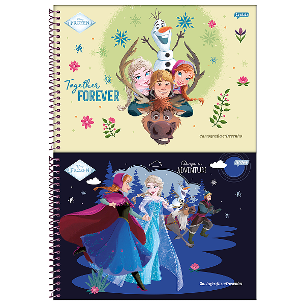Caderno de Desenho e Cartografia Frozen 80F Jandaia
