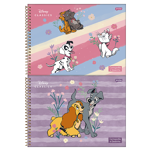 Caderno de Desenho e Cartografia Disney Classicos 80F Jandaia