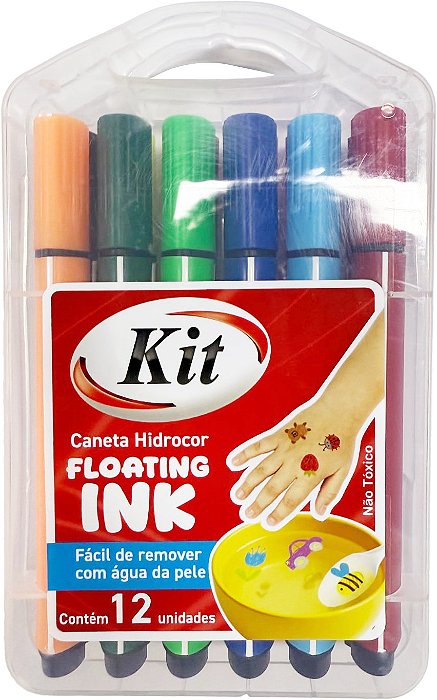 Caneta Hidrocor 12C Jumbo Brincando na Água Kit